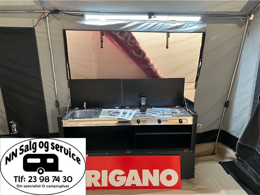 Trigano Galleon MED ANNEKS, SOLSEJL OG FRONTBOKS SIDSTE I DK, I GRÅ FARVER